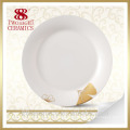 Fine royal porcelain, white ceramic dishes with decal